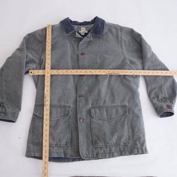 Vintage Northern Reflections Gray-ish Barn Chore Jacket Corduroy Collar M - Picture 2 of 15